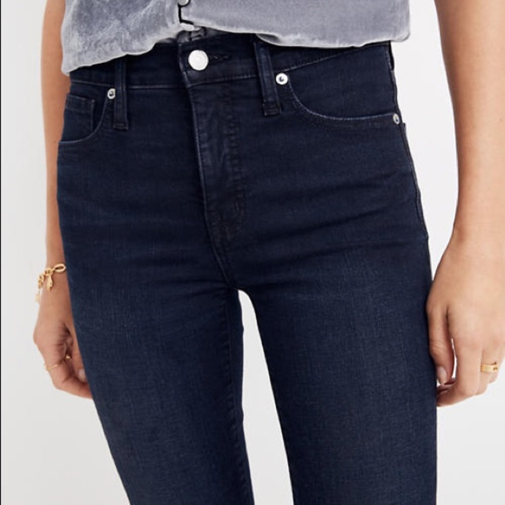 Madewell High Rise Skinny 9” Cold Blue Wash Sz 24